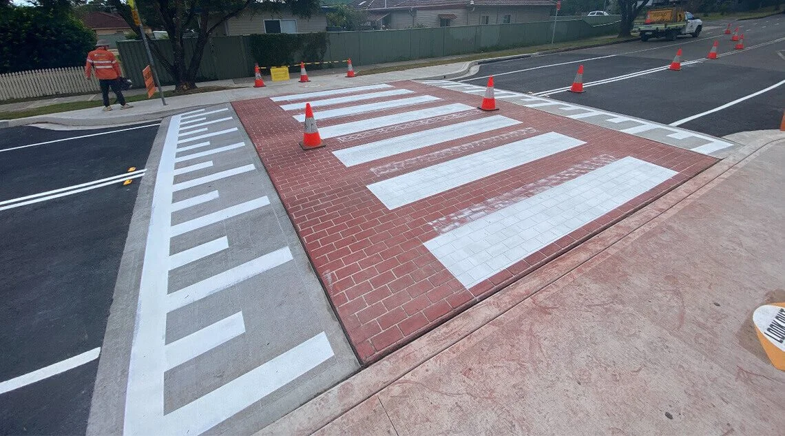 Thermoplastic line marking in Sydney - project example 1