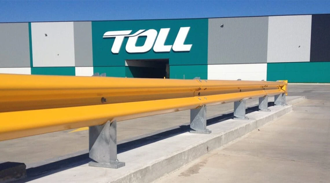 Warehouse guard rail installation in Sydney - project example 1
